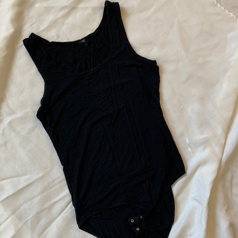 {j crew} Black Tank Bodysuit